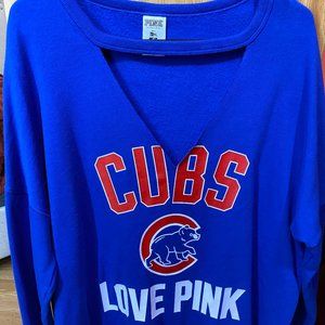 VS PINK • Chicago Cubs V-Neck Sweatshirt • LARGE